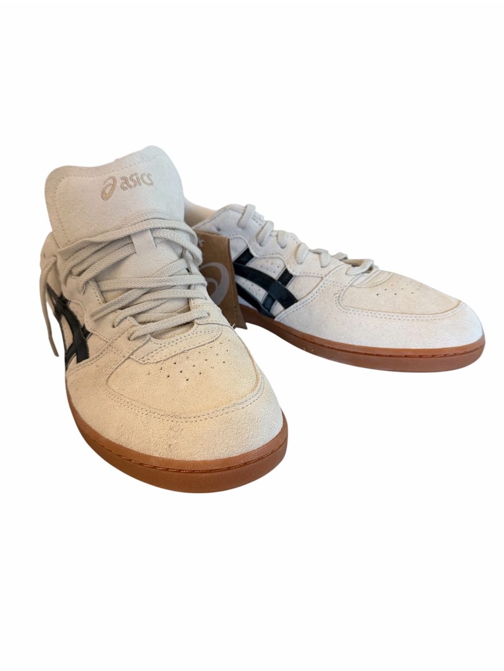 ASICS Skyhand OG Sneaker in Oatmeal & Black Suede Shoes Sz 13 NWT